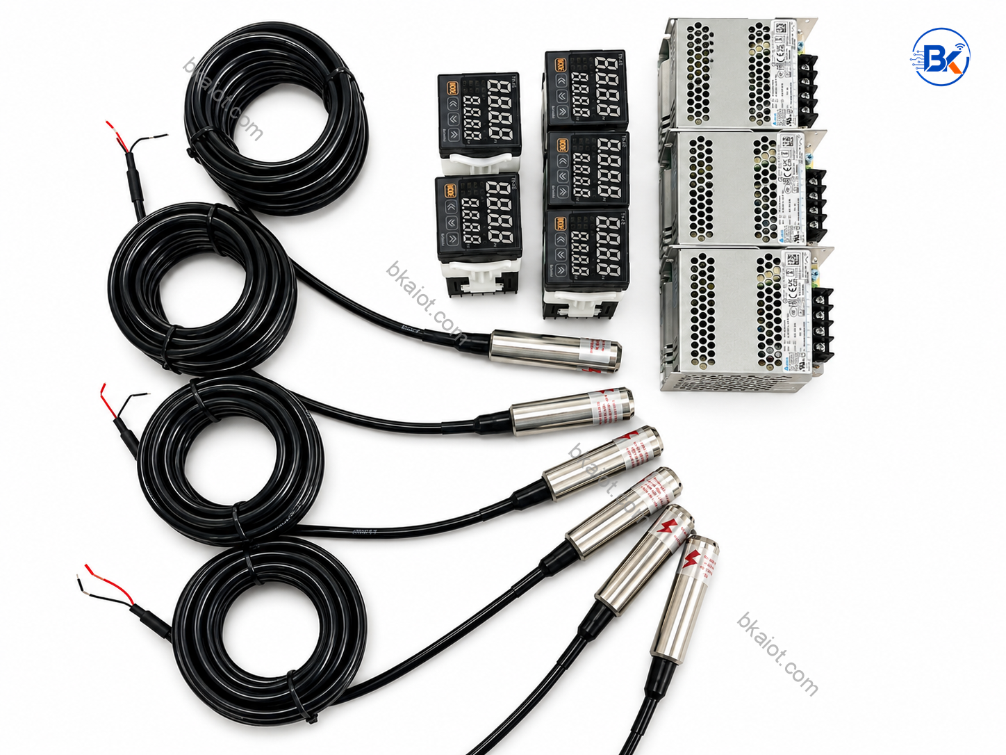 Bộ Cảm Biến Đo Mực Nước Công Nghiệp 3 Bộ cảm biến đo mức nước ngõ ra 4-20mA công nghiệp