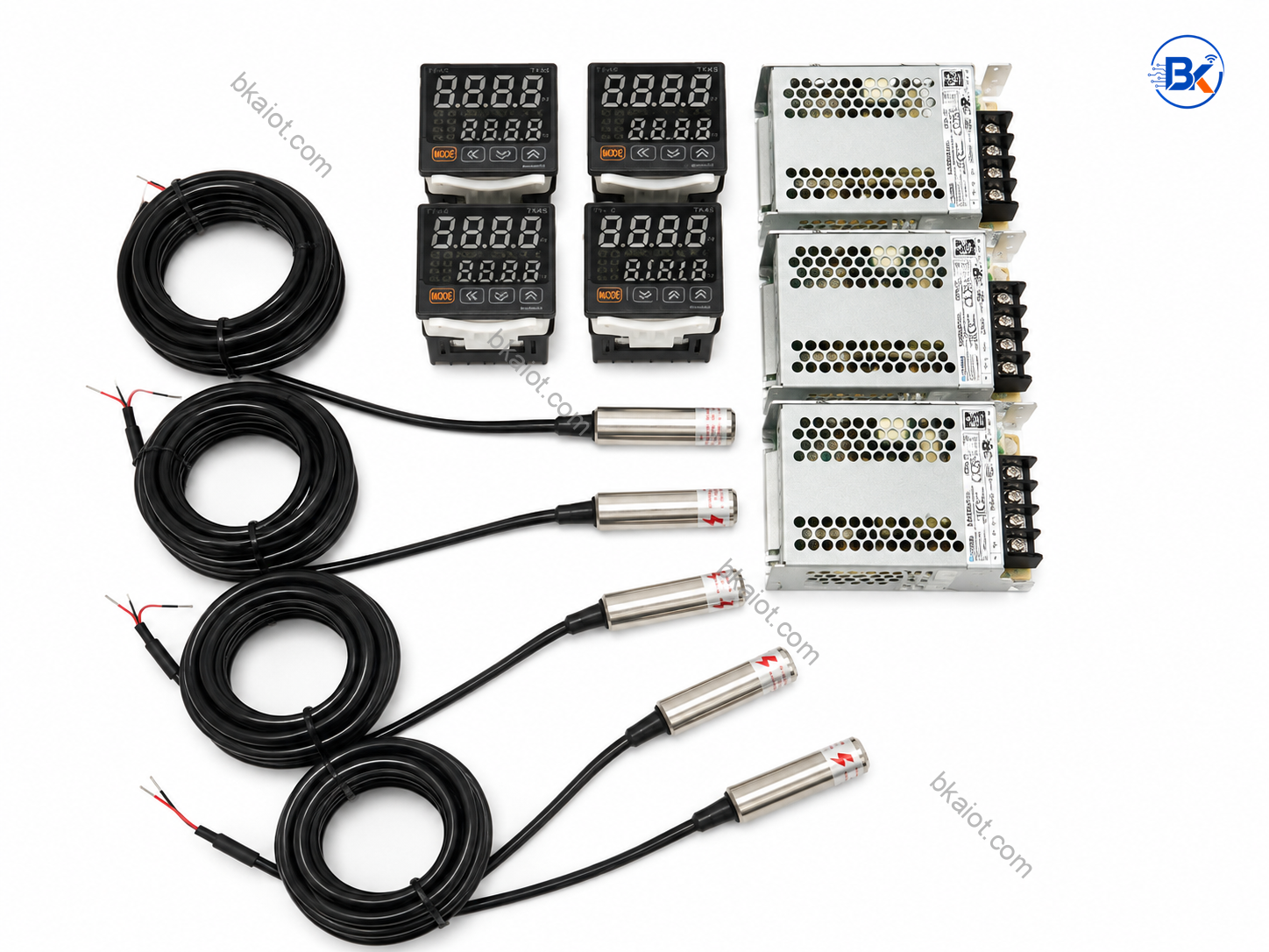 Bộ Cảm Biến Đo Mực Nước Công Nghiệp 2 Bộ cảm biến đo mức nước ngõ ra 4-20mA công nghiệp