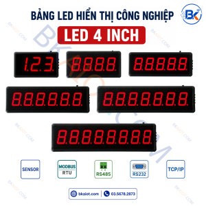 Bảng LED Hiển Thị Công Nghiệp Modbus RS485/TCP IP 4 Inch