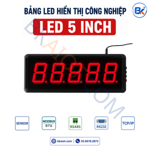 Bảng LED Hiển Thị Công Nghiệp Modbus RS485/TCP IP 5 Inch 11 bang led hien thi cong nghiep led 5 inch 5 so 1