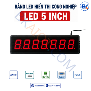 Bảng LED Hiển Thị Công Nghiệp Modbus RS485/TCP IP 5 Inch 13 bang led hien thi cong nghiep led 5 inch 7 so 1