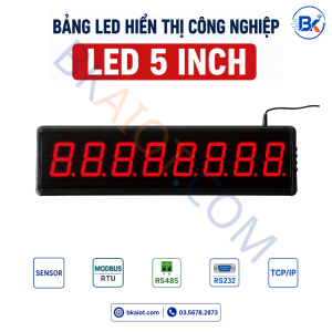 Bảng LED Hiển Thị Công Nghiệp Modbus RS485/TCP IP 5 Inch 14 bang led hien thi cong nghiep led 5 inch 8 so 1