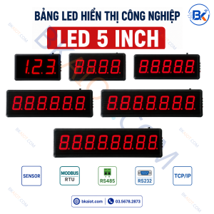 Bảng LED Hiển Thị Công Nghiệp Modbus RS485/TCP IP 5 Inch